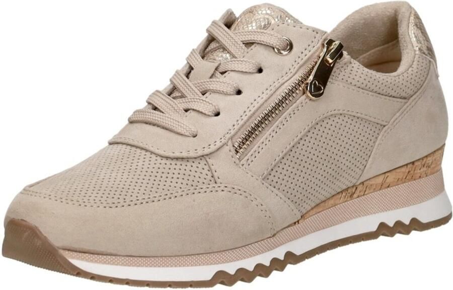 Marco Tozzi Sneakers met sleehak vrijetijdsschoen lage schoen veterschoen in vegan uitvoering - Foto 3