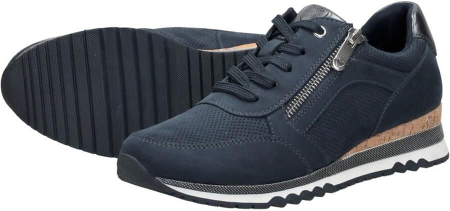 Marco Tozzi Sneakers met sleehak vrijetijdsschoen lage schoen veterschoen in vegan uitvoering - Foto 3