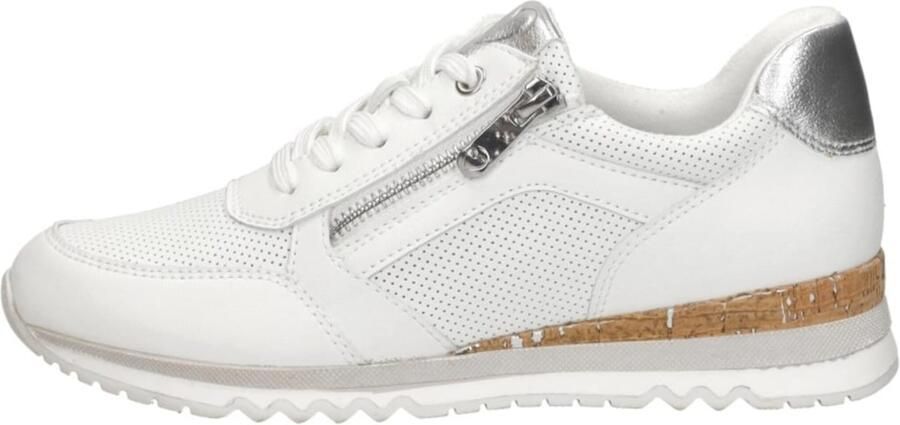Marco Tozzi MT Vegan Soft Lining + Feel Me removable insole Dames Sneaker WHITE COMB