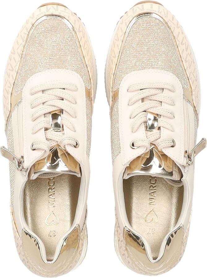 Marco Tozzi Sneakers met sleehak vrijetijdsschoen lage schoen veterschoen met logo-print - Foto 2
