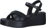 Marco tozzi Zwarte platte sandalen voor vrouwen Black Dames - Thumbnail 4
