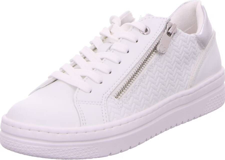 Marco Tozzi Plateausneakers vrijetijdsschoen lage schoen veterschoen met reliëf - Foto 5