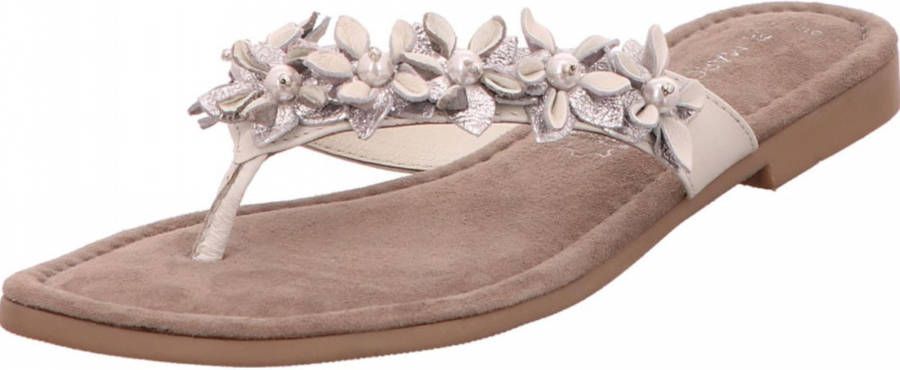 Dames Schoenen voor voor Platte schoenen voor Sandalen en teenslippers Marco Tozzi Klompen in het Wit 