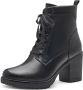 Marco Tozzi MT Vegan Feel Me insole Dames Lace Boot Heel BLACK - Thumbnail 2