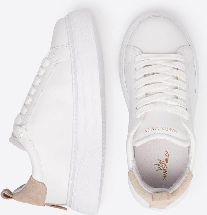MARTIN VALEN Sneakers laag lichtbeige wit