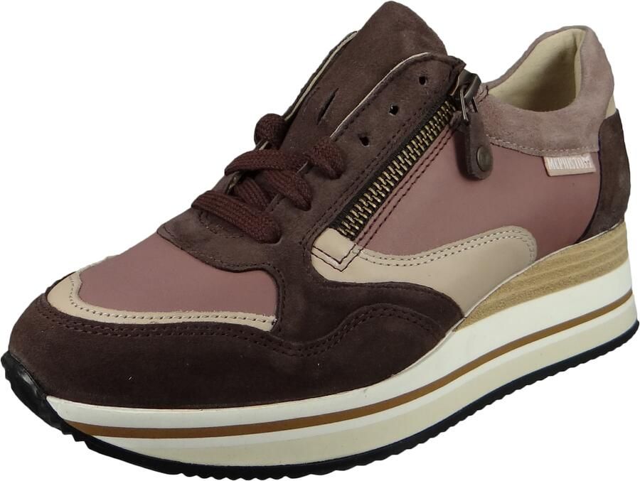 MEPHISTO Sneakers laag 'Olimpia' beige donkerbruin mauve