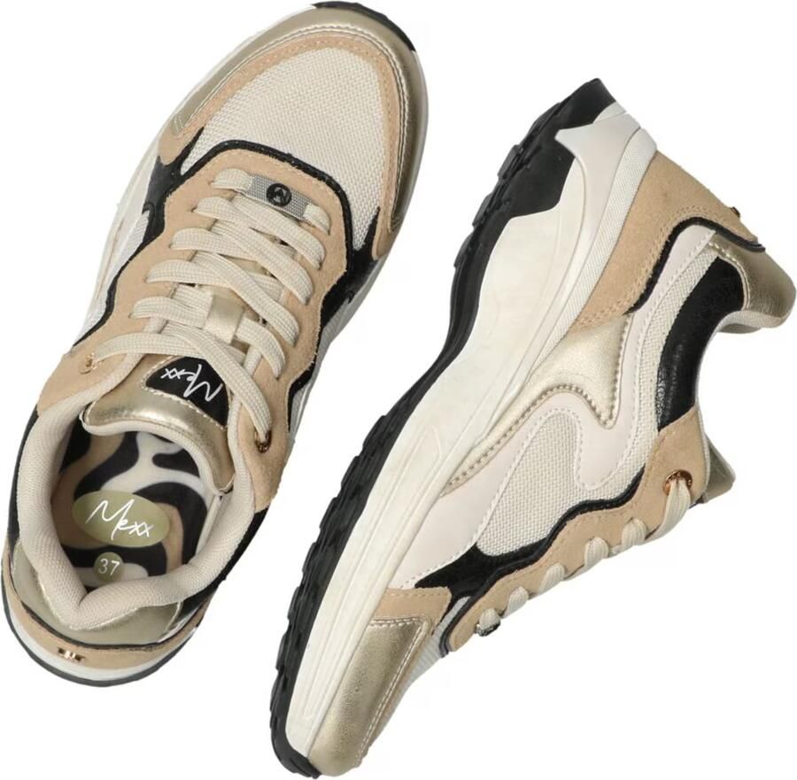MEXX Sneakers laag 'PORTIA LOVE' camel lichtbeige goud zwart - Foto 3