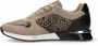 Mexx Fleur suède sneakers met panterprint taupe - Thumbnail 6