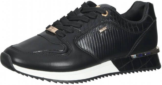 Mexx Zwarte Lage Sneakers Fleur - Schoenen.nl