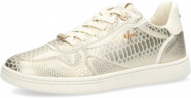 Mexx Giselle sneakers met crocoprint goud - Schoenen.nl