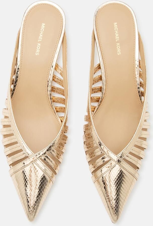 MICHAEL Kors Muiltjes 'ADRIANA' goud - Foto 3