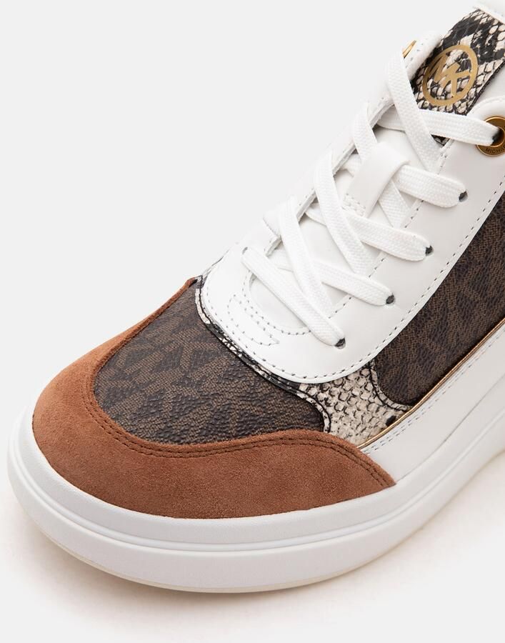 MICHAEL Kors Sneakers laag 'EMMY' karamel donkerbruin goud wit - Foto 2