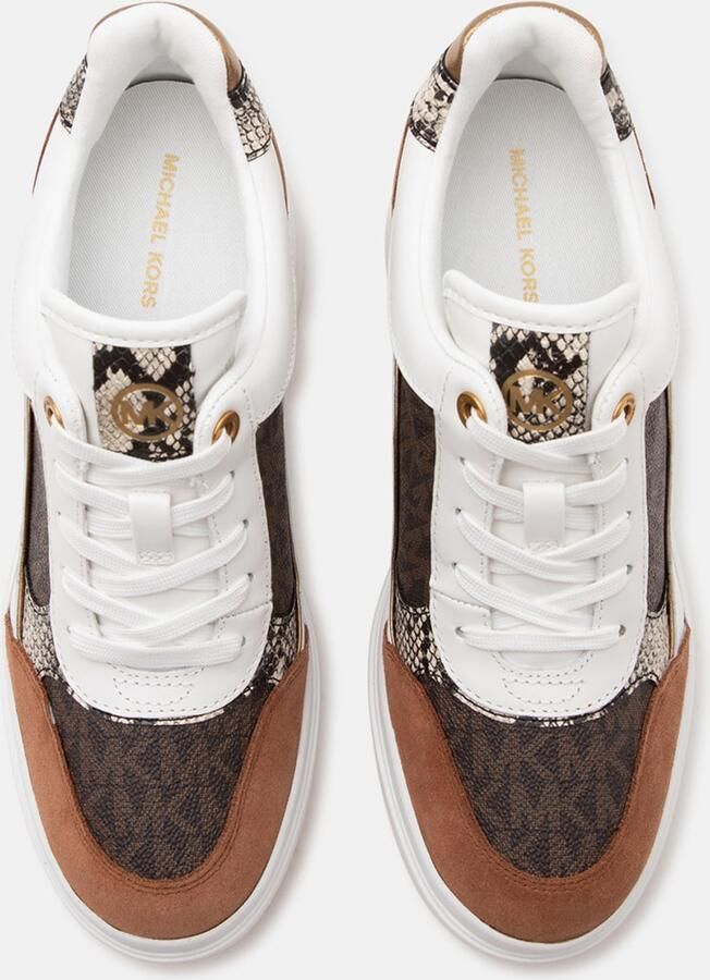 MICHAEL Kors Sneakers laag 'EMMY' karamel donkerbruin goud wit - Foto 3
