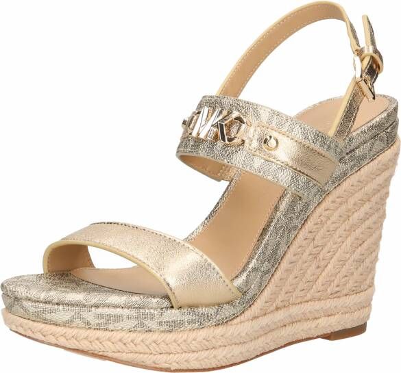 Michael Kors Farrah Wedge Dames Sleehakken Goud - Schoenen.nl