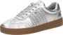 Michael Kors Scotty Lace Up Sneakers Dames Leren Sneaker Zilver - Thumbnail 2