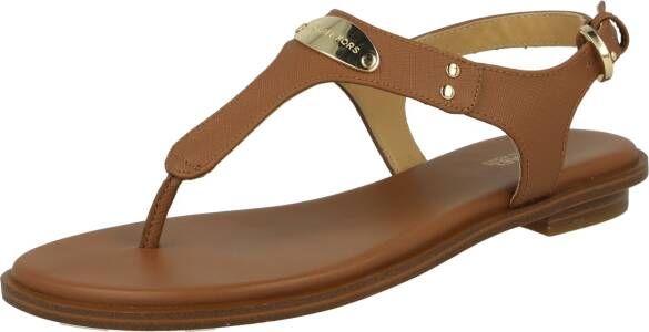 Michael Kors MK Plate Thong Dames Sandalen Luggage - Foto 2