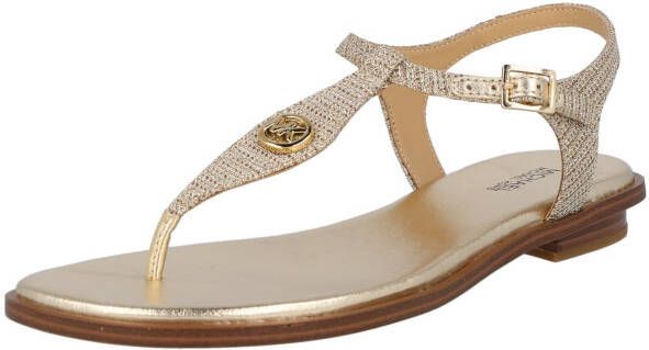 MICHAEL KORS Sandalen Dames Mallory Thong Maat: 40 Materiaal: Leer Kleur: Goud - Foto 7