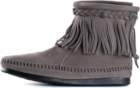 Minnetonka Enkellaarsjes grijs