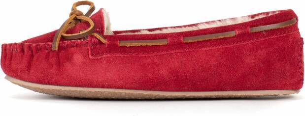 Minnetonka Huisschoenen 'Cally' lichtbruin rood