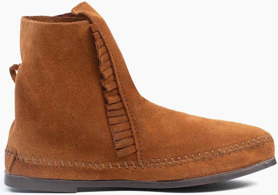 Minnetonka Enkellaarsje 'Two Button' cognac - Foto 4