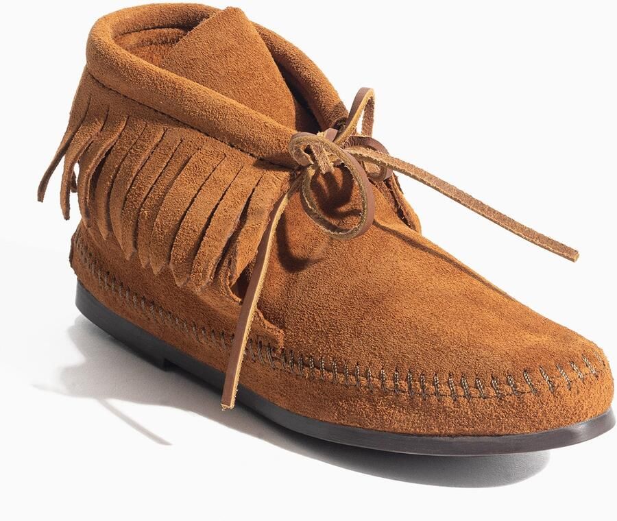 Minnetonka Enkellaarsjes cognac - Foto 5