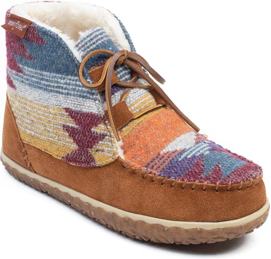 Minnetonka Enkellaarsjes 'Torrey' beige blauw bruin - Foto 2