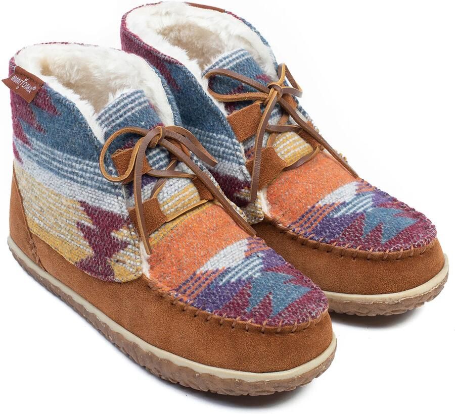 Minnetonka Enkellaarsjes 'Torrey' beige blauw bruin - Foto 3