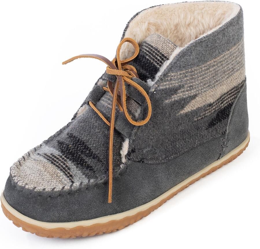 Minnetonka Enkellaarsjes 'Torrey' beige grijs - Foto 3