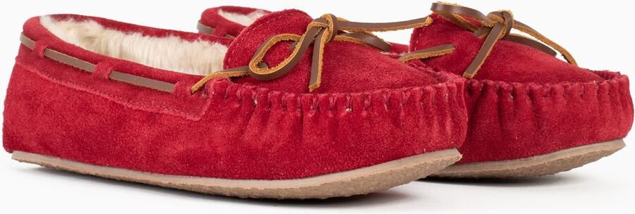 Minnetonka Huisschoenen 'Cally' lichtbruin rood - Foto 6