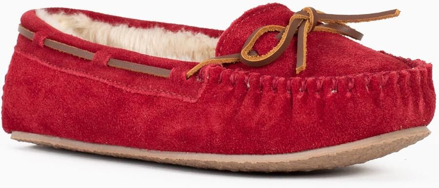 Minnetonka Huisschoenen 'Cally' lichtbruin rood - Foto 4