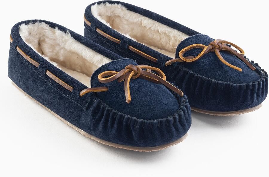 Minnetonka Huisschoenen 'Cally' navy bruin - Foto 3