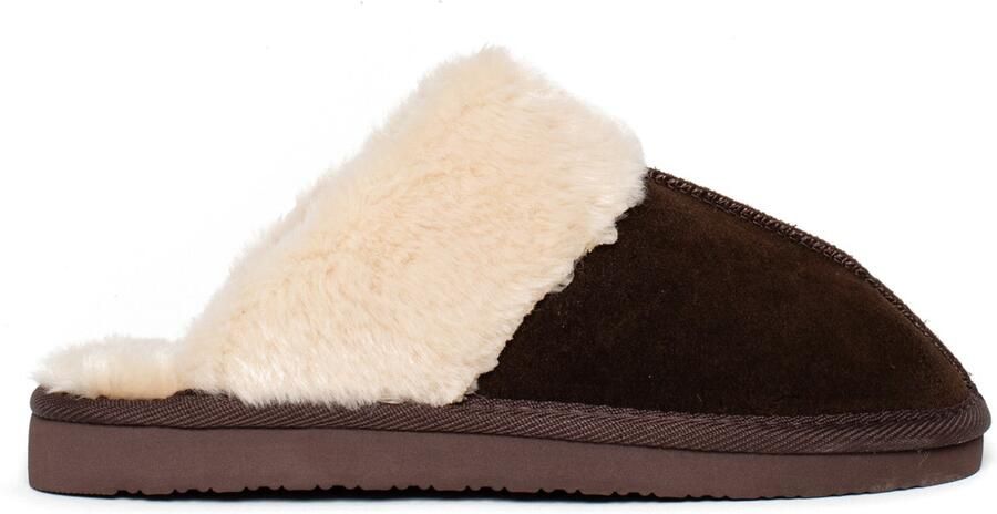 Minnetonka Huisschoenen 'Chesney Slide' crème bruin - Foto 4