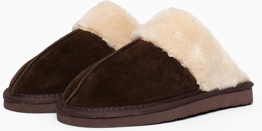 Minnetonka Huisschoenen 'Chesney Slide' crème bruin - Foto 5