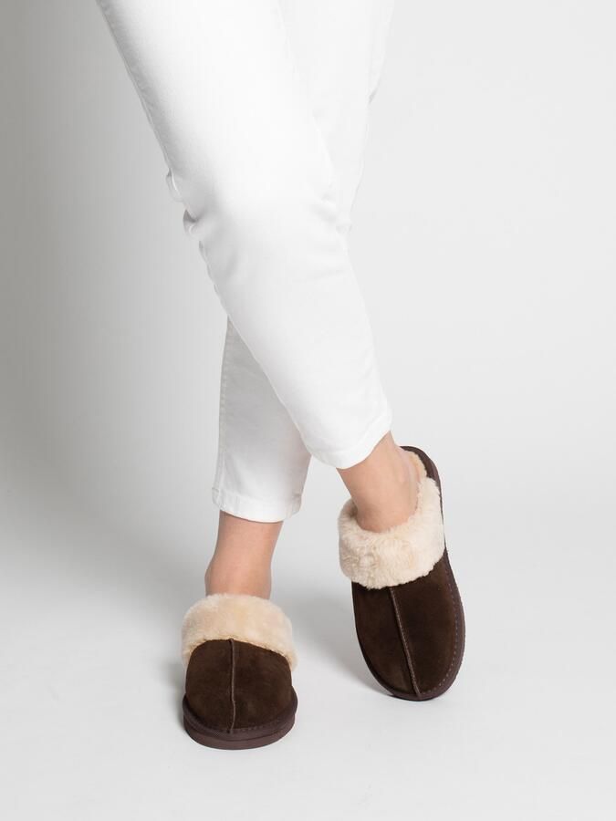 Minnetonka Huisschoenen 'Chesney Slide' crème bruin - Foto 2