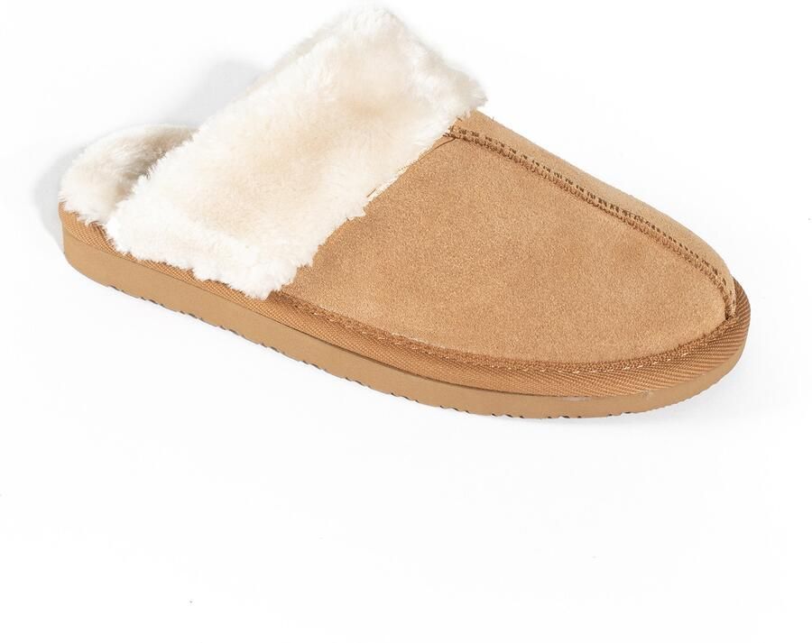 Minnetonka Huisschoenen 'Chesney Slide' crème lichtbruin - Foto 2