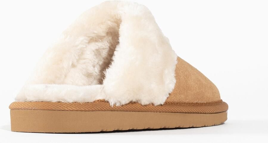 Minnetonka Huisschoenen 'Chesney Slide' crème lichtbruin - Foto 3