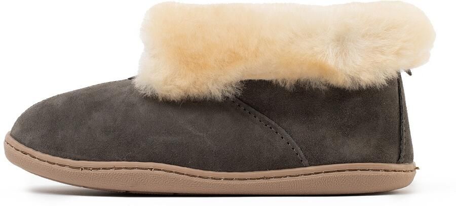 Minnetonka Huisschoenen 'Sheepshin' beige grijs - Foto 4
