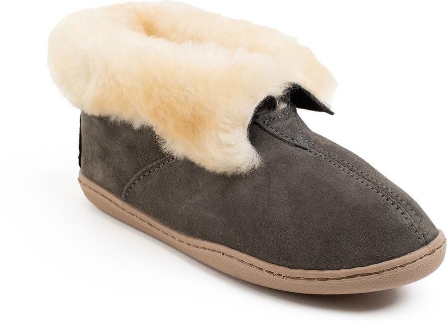 Minnetonka Huisschoenen 'Sheepshin' beige grijs - Foto 2