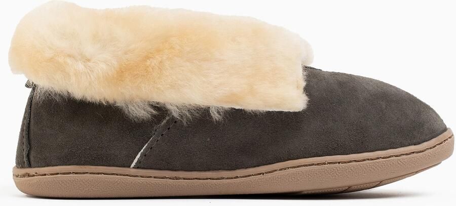 Minnetonka Huisschoenen 'Sheepshin' beige grijs - Foto 5