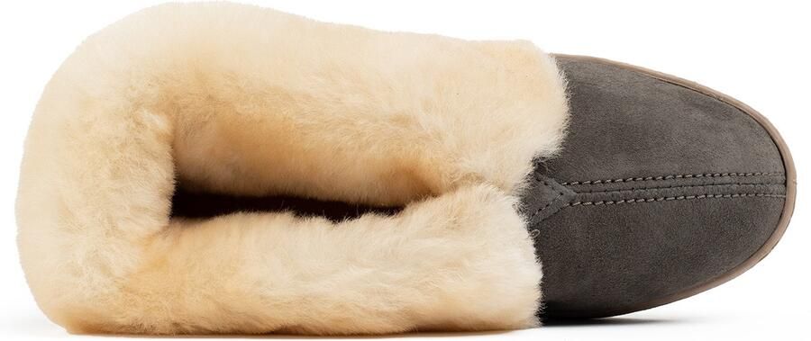 Minnetonka Huisschoenen 'Sheepshin' beige grijs - Foto 6