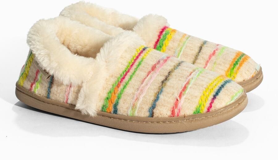 Minnetonka Instappers 'Dina' beige groen oranje pink - Foto 2