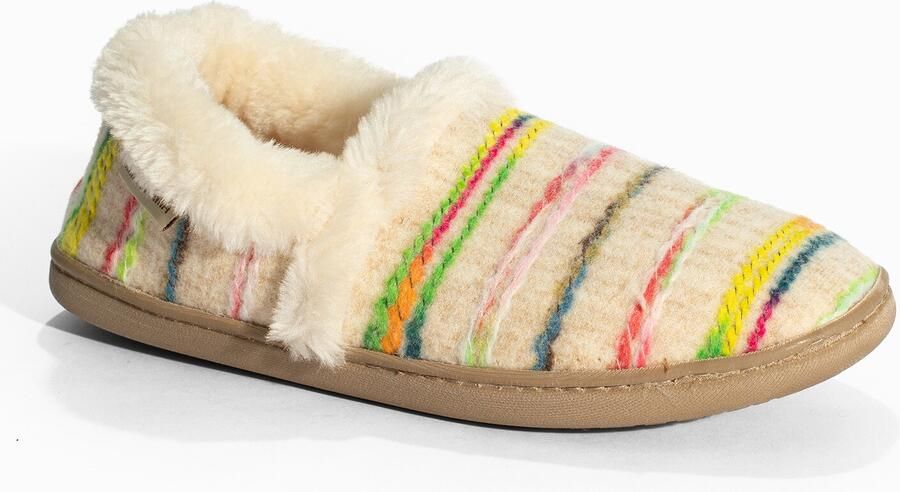 Minnetonka Instappers 'Dina' beige groen oranje pink - Foto 3