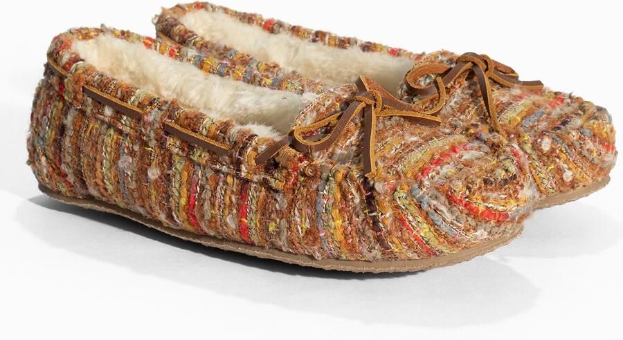 Minnetonka Mocassins 'Cally' pueblo taupe lichtgroen rood - Foto 3