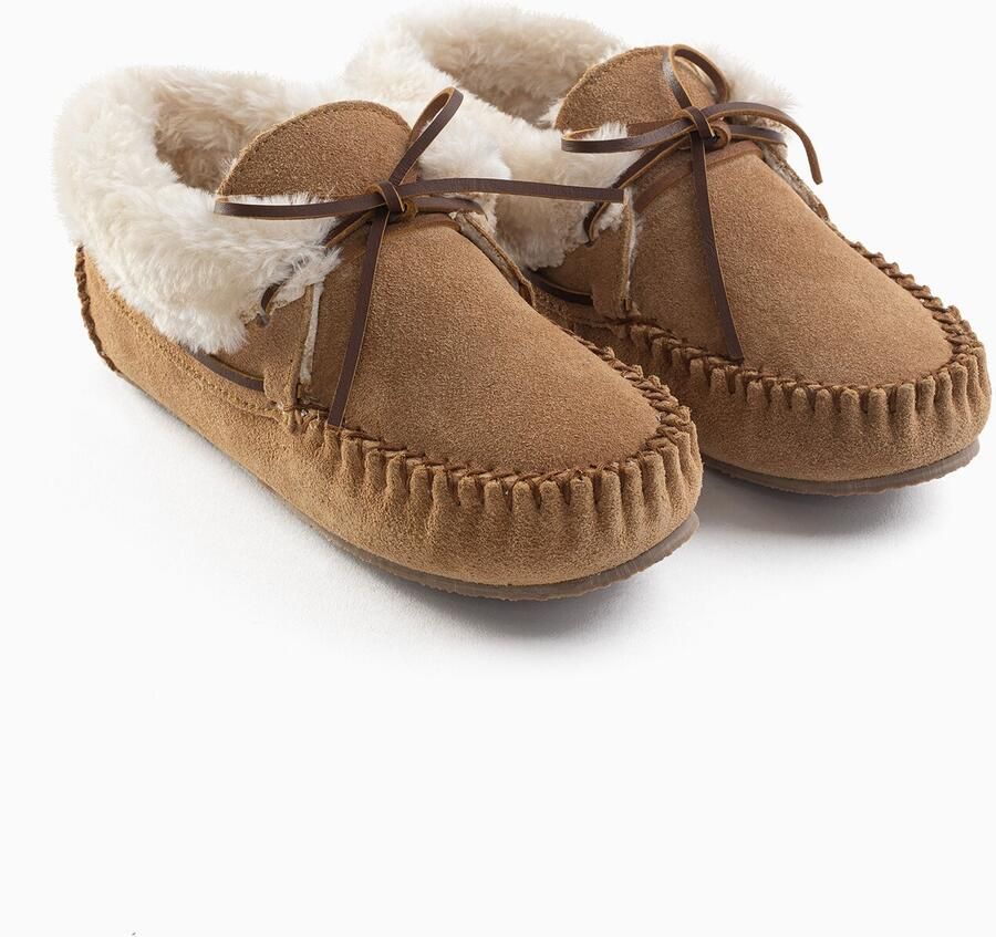 Minnetonka Mocassins 'Chrissy' bruin wit - Foto 2