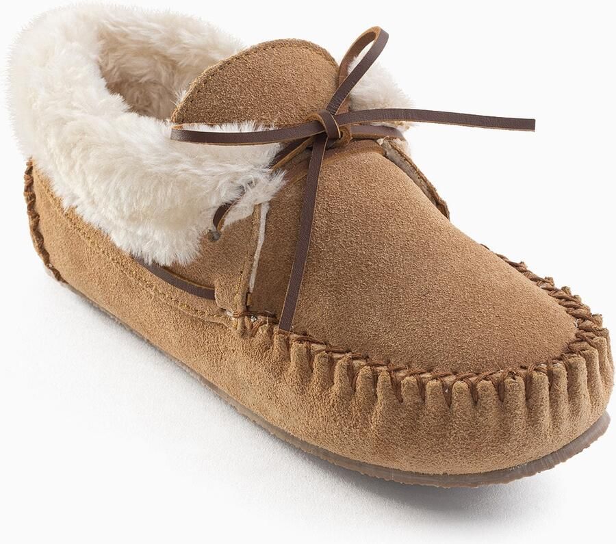 Minnetonka Mocassins 'Chrissy' bruin wit - Foto 3