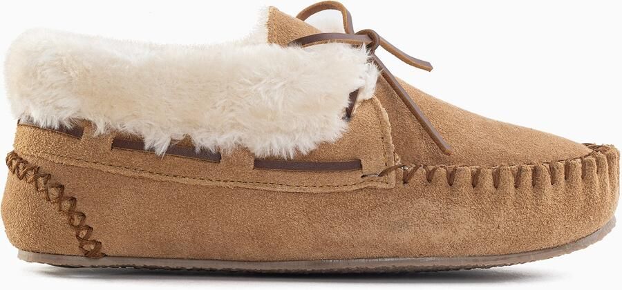 Minnetonka Mocassins 'Chrissy' bruin wit - Foto 4