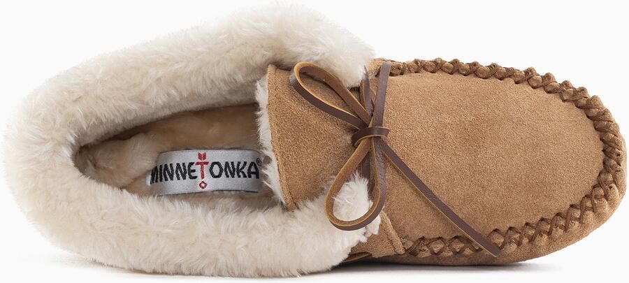 Minnetonka Mocassins 'Chrissy' bruin wit - Foto 6