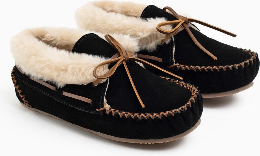 Minnetonka Mocassins 'Chrissy' crème bruin zwart - Foto 2