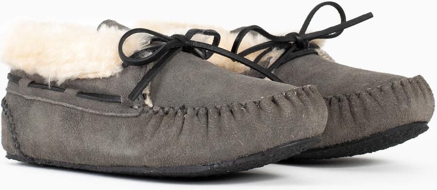 Minnetonka Mocassins 'Chrissy' grijs wit - Foto 5