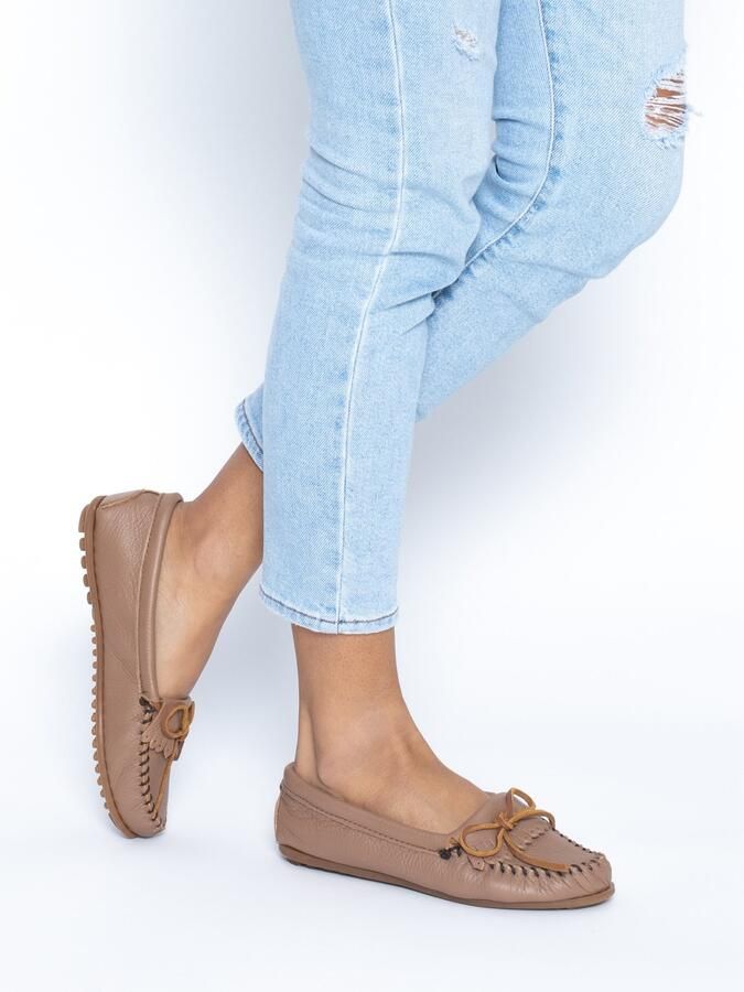 Minnetonka Mocassins 'Deerskin Kilty' lichtbruin - Foto 2